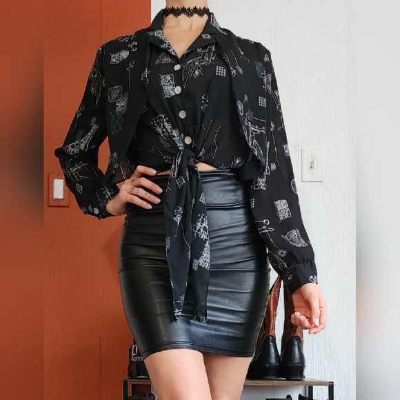 Sheer Vintage 90s Blouse - Picture 1 of 4